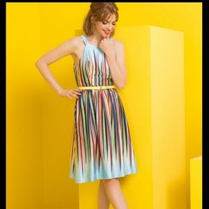 NWT Modcloth What's the Zeal rainbow dress